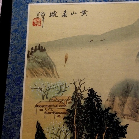 PAGODA N LANDSCAPE 18th-19th Century Chinese on Silk - Picture 6 of 14